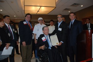 Con el Alcalde de Passaic, Alex Blanco, y otras personalidades empresariales.