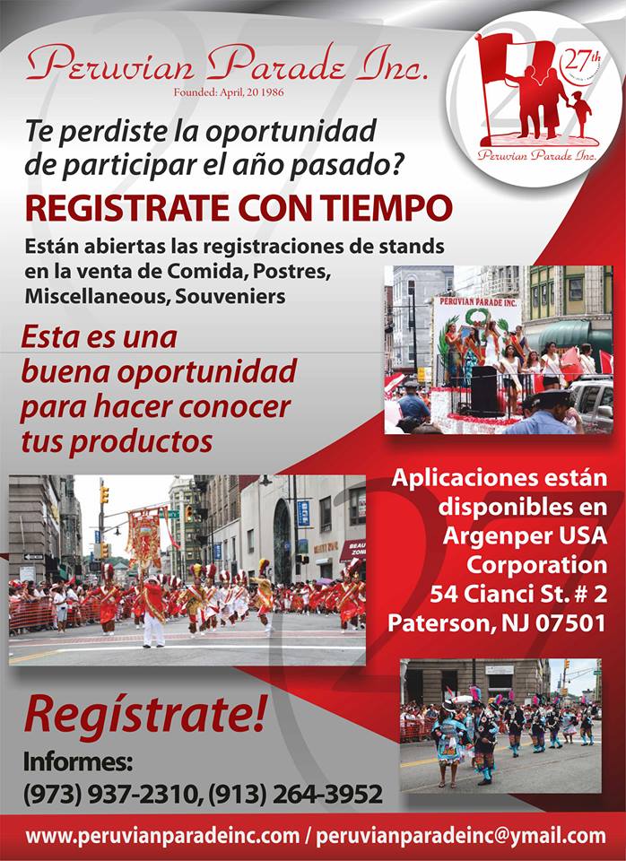 FLYER PERUVIAN PARADE 2013