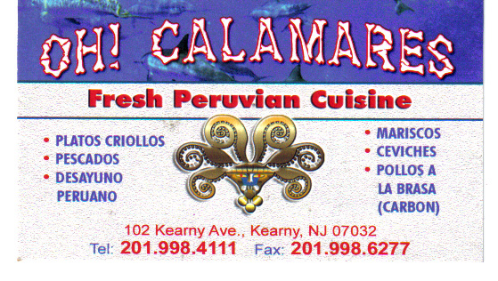 OH CALAMARES... EL RESTAURANTE PERUANO POR EXCELENCIA... Celebrando su 10mo. Aniversario... CON VIERNES DE KARAOKE... DOMINGO DE PEÑA CON UN CONJUNTO EN VIVO...  LOS ESPERAMOS