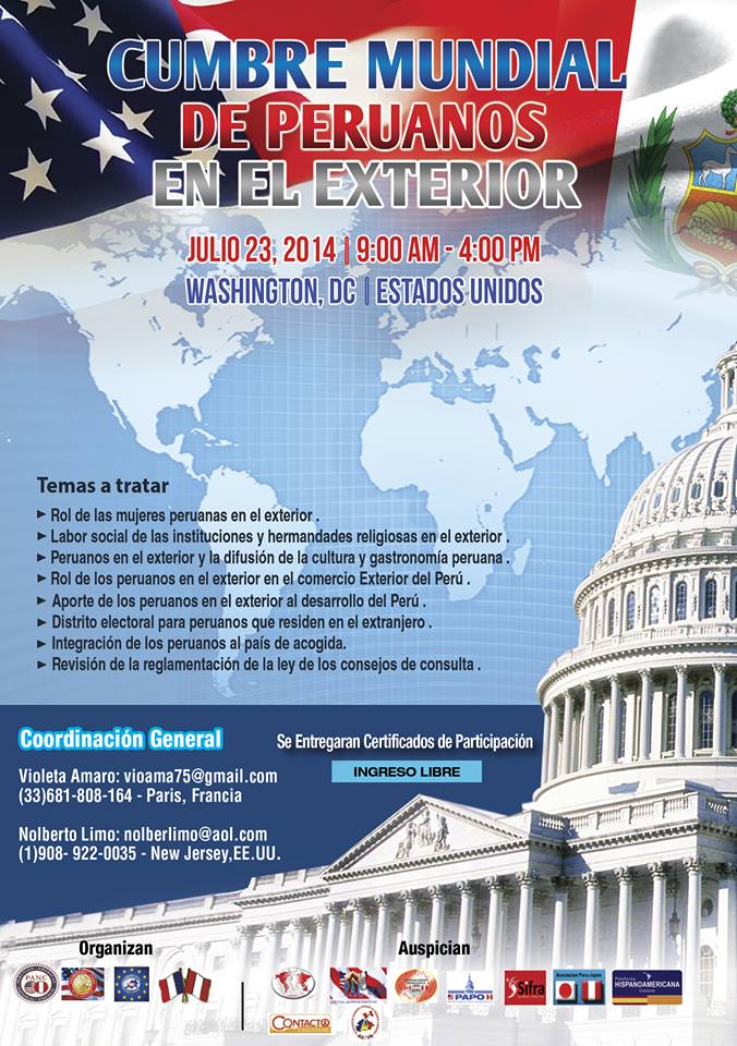 072214 CUMBRE MUNDIAL DE PERUANOS EN EL EXTERIOR