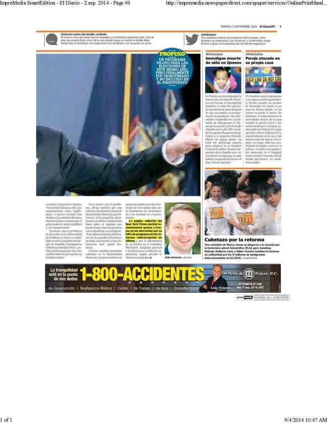 090214 PAGINA 3 EL DIARIO CUBETAZO POR LA REFORMA