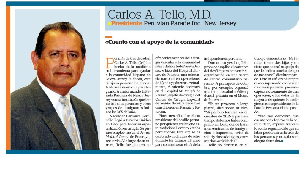 102414 EL AWARDS CARLOS A. TELLO CROP