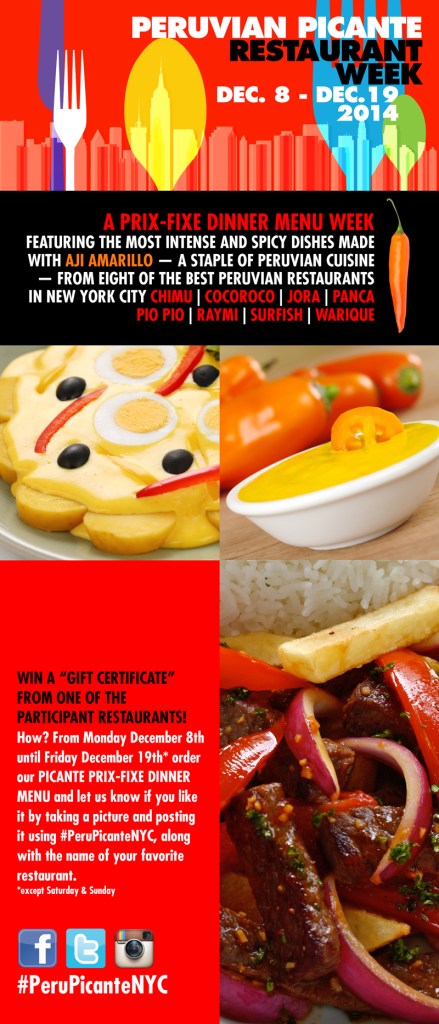 2014 PERUVIAN PICANTE RESTAURANT WEEK