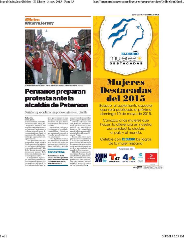 050315 PUBLICACION DE EL DIARIO