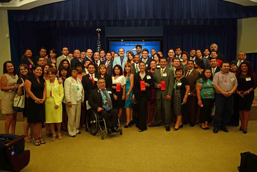Los peruanos fueron recibidos en la Casa Blanca para celebrar el aniversario de su independencia en el 2013. ARCHIVO