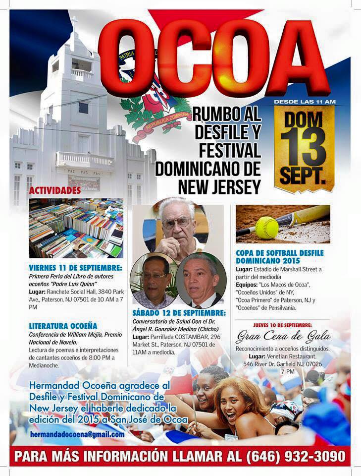 090915 FLYER OCOA DEL DESFILE DOMINICANO DE NJ 2015