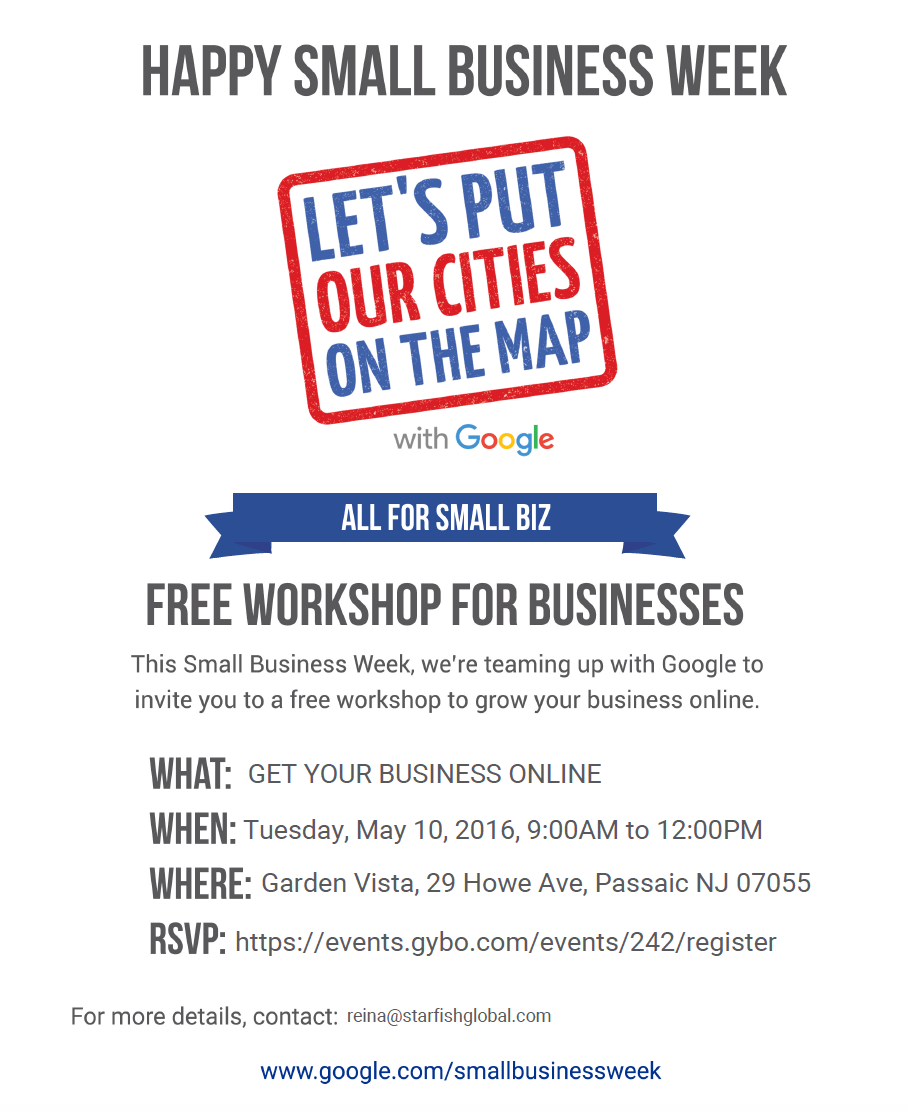 ► GOOGLE AUSPICIA SEMINARIO GRATUITO PARA PEQUEÑOS NEGOCIOS EN&nbsp;PASSAIC