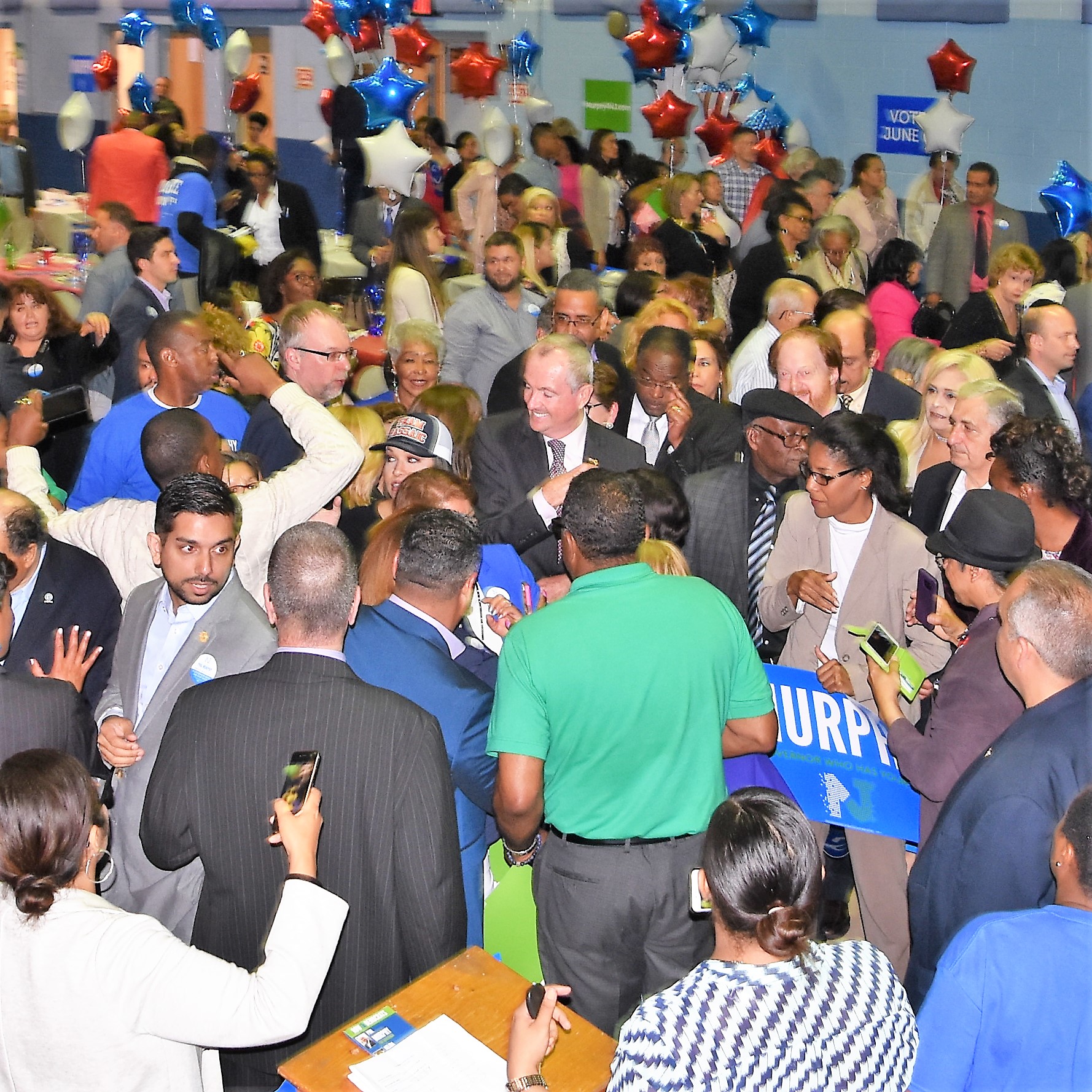 060717 Photo Phil Murphy rally crowd in Paterson, Jun 4