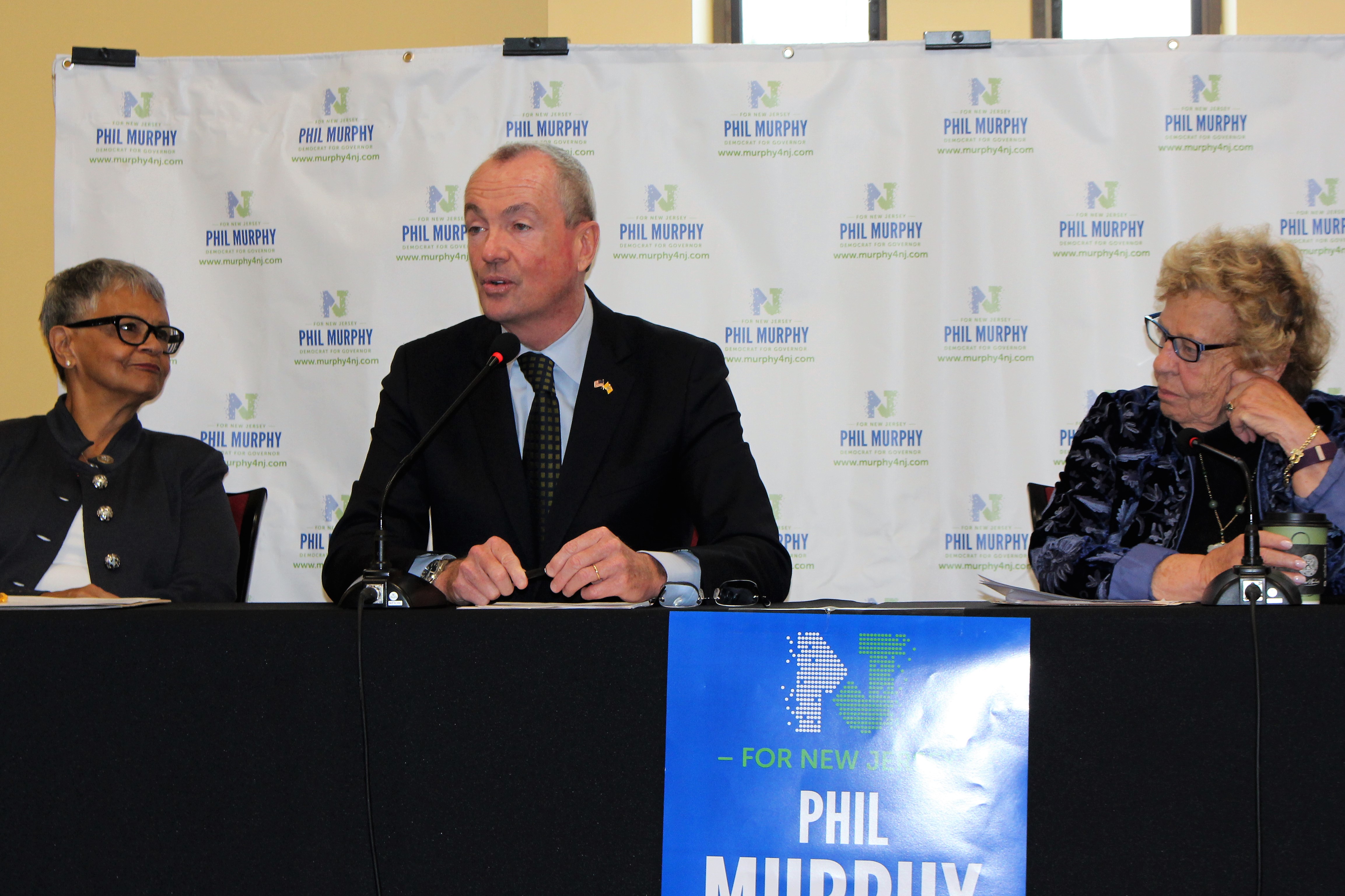 Photo Congresswoman Watson Coleman, Phil Murphy and senator Weinberg