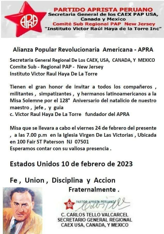 2023 FLYER MISA POR DIA DE LA FRATERNIDAD