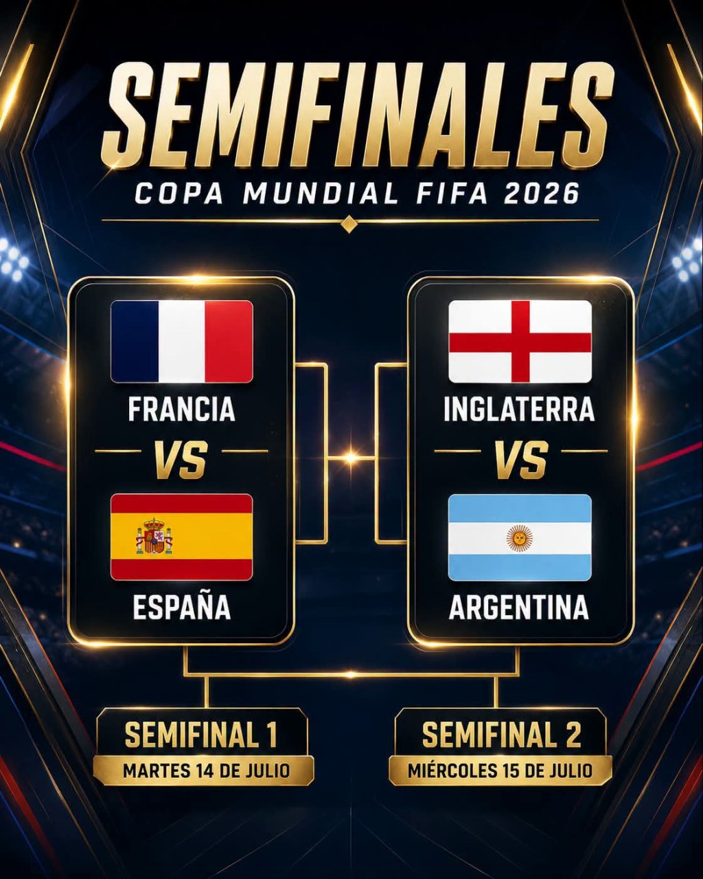 ARRANCAN SEMIFINALES… ENCUENTRO DE CUATRO CAMPEONES MUNDIALES EN LA RECTA FINAL DEL TORNEO FIFA 2026… ¡¡¡SIGUE LA FIESTA DEL&nbsp;FÚTBOL!!!
