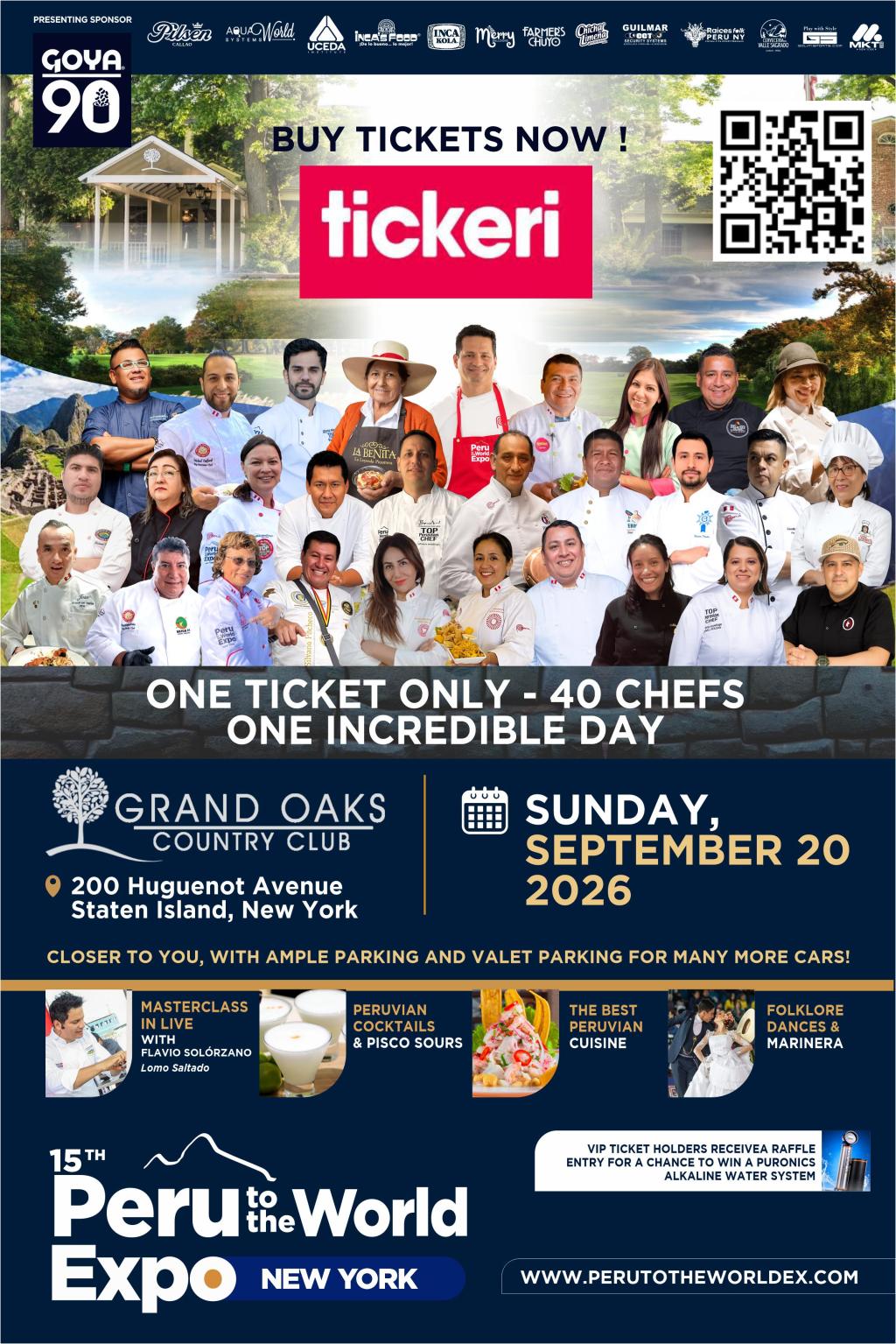 «PERÚ TO THE WORLD EXPO 2026» CELEBRA A LO GRANDE SU 15⁰ ANIVERSARIO CON 40 CHEFS, CLASES MAGISTRALES, PISCO Y CULTURA&nbsp;PERUANA