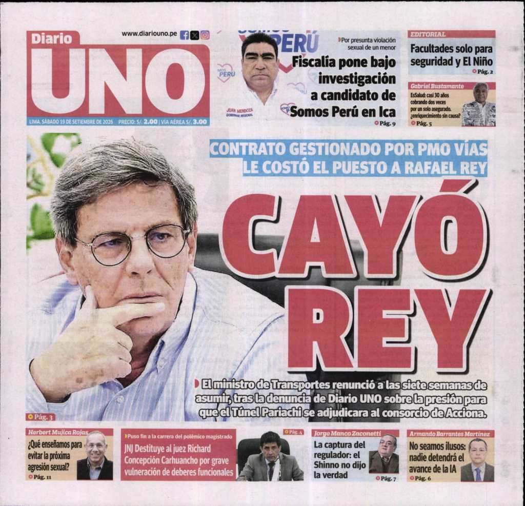 ÉSTAS SON LAS PORTADAS DE LOS PRINCIPALES DIARIOS LIMEÑOS&nbsp;HOY…