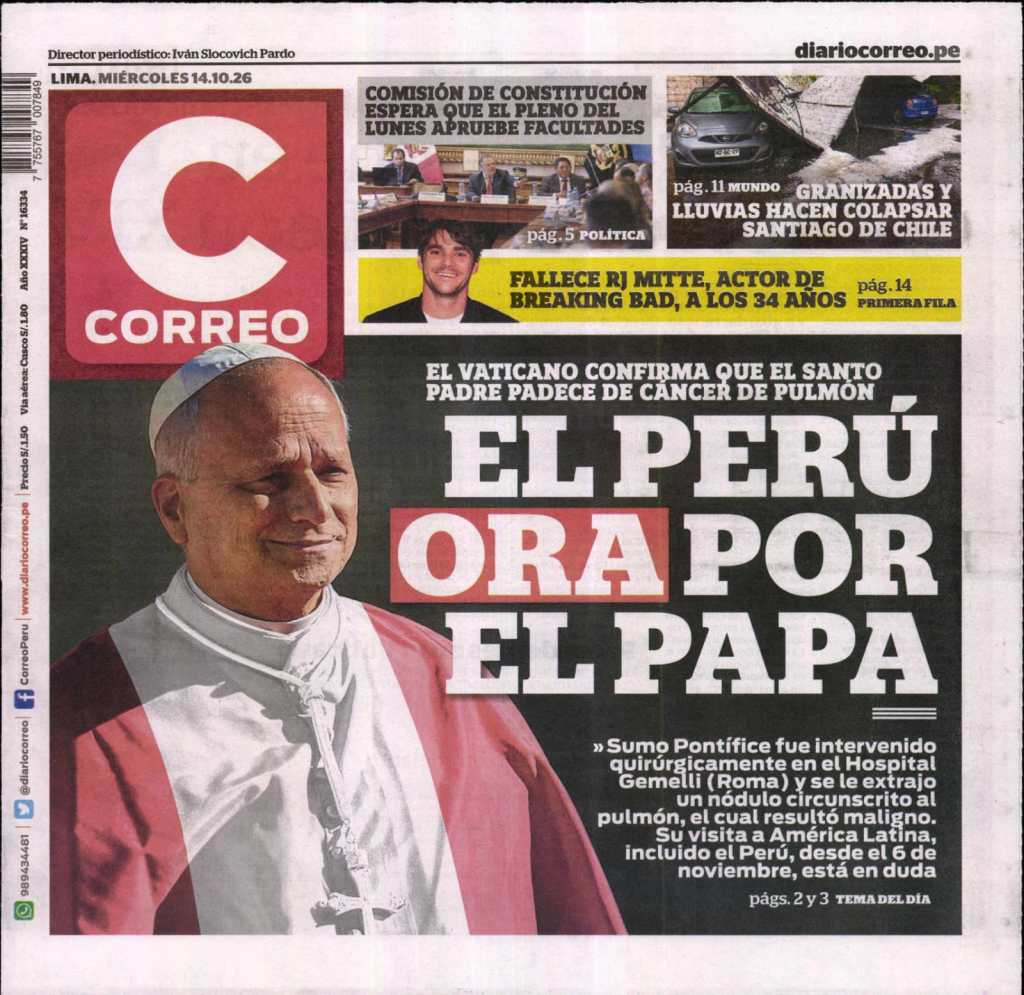 ÉSTAS SON LAS PORTADAS DE LOS PRINCIPALES DIARIOS LIMEÑOS&nbsp;HOY…